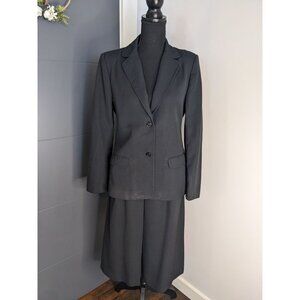 Vintage 1980's Halston III Skirt Suit‎ in Black - 10/12
